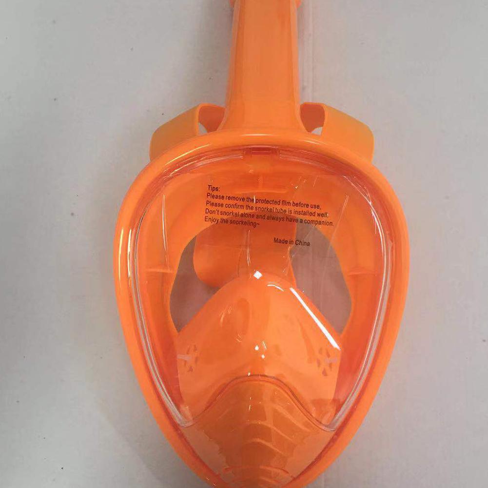 Kids Full Face Diving Mask Scuba Anti-fogging Underwater Full Face Snorkel Scuba Mask Swimming Gear Water Sports Children Diving: orange