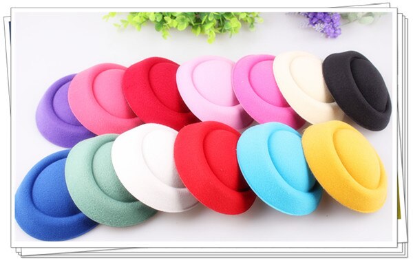 Mini tocados de de boda, sombreros con purpurina, accesorios para el cabello, para novia, 5,2 "(13 CM), 13 colores, 24 unidades/lote