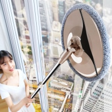 Fregona con cubo de microfibra para el hogar, fregona con asa ajustable, Herramientas de limpieza mágicas, manos libres