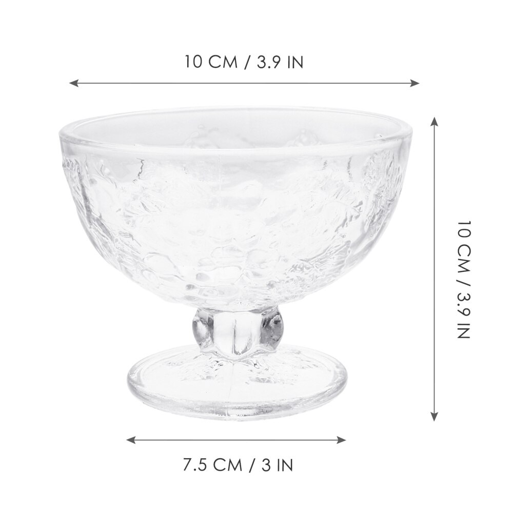 2Pcs Cups Ice Cream Glass Cups Useful Milkshake Cold Drink Cups