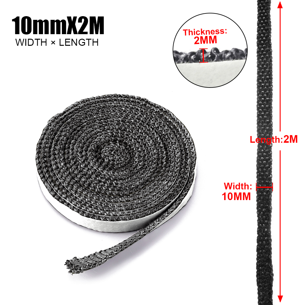 2/3m 10/15mm Glasfaser seil dichtung Herd/Feuers eil Holzofen Holz brenner Tür dichtung Hoch temperatur feuerfeste Dichtung: Grün