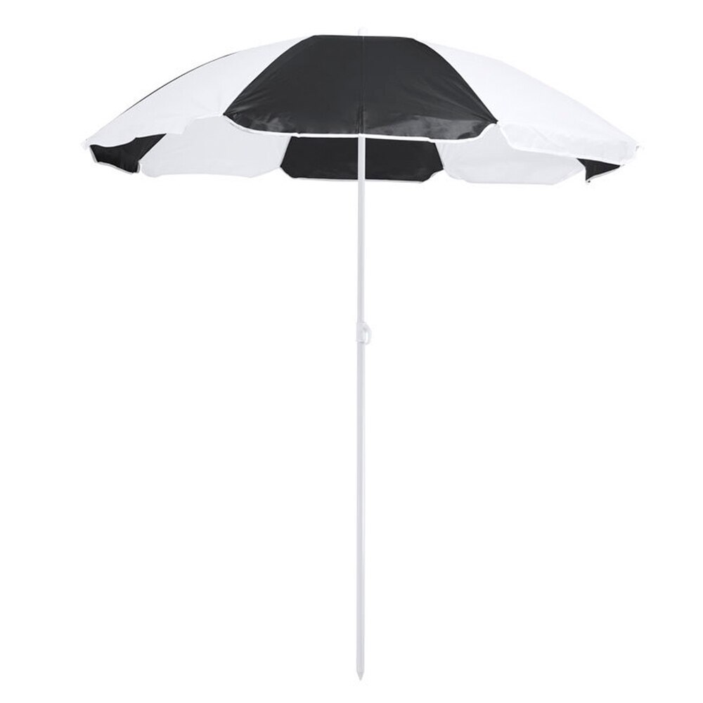 Sombrilla playa, Nylon, metall, bicolor, resistente, portatil, funda, einstellbar, diametro 150cm, sombrilla playa, sombrilllas: Schwarz