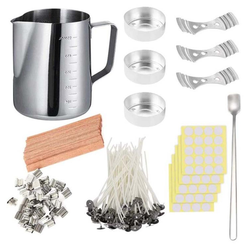 DIY Candle Crafting Tool Kit DIY Candles Craft Tools Candle Wick with Melting Pot Suitable for Beginner Candle Making: Type B