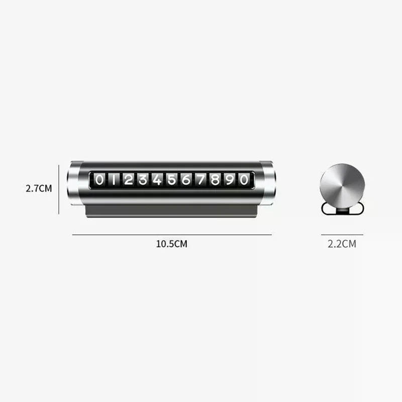 Metal Car Temporary Parking Card Rotate Phone Number Plate Aluminum Stickers Park Stop In Car-styling Auto Accessories