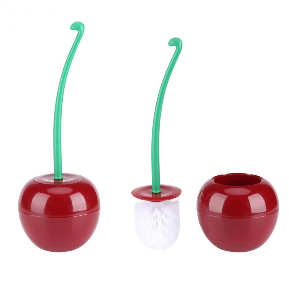 Toliet Borstel Met Bus Cherry-Vorm Cleaning Houder Staande Set Toilet Badkamer Clearing Tool Hotel Clear Borstel
