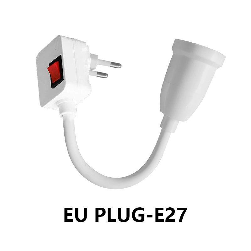 Portalámparas de tubo flexible E27 casquillo de tornillo, enchufe giratorio de estilo europeo con interruptor, portalámparas para lámparas de pared: 2G11