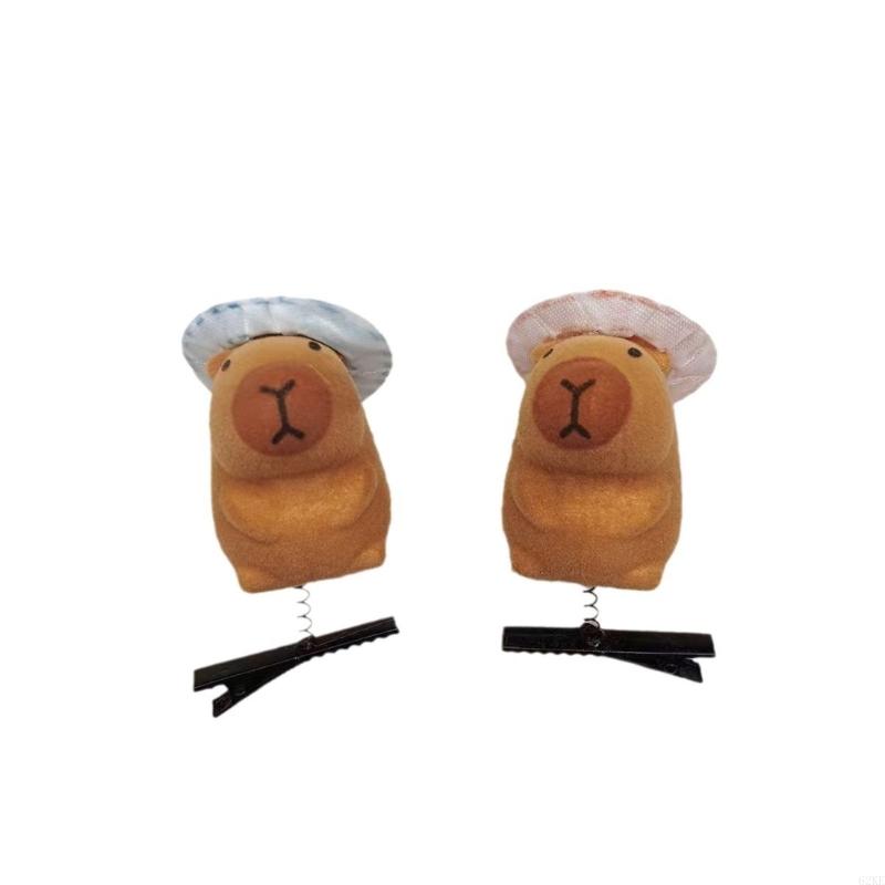 62KE Plush Hairpins Fashionable Animal Hair Clip Hair Accessories for Girls