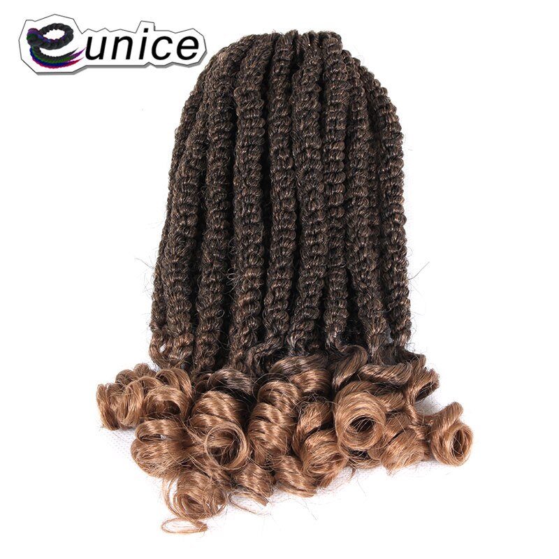 Eunice-Extensions de tresses synthétiques havane au Crochet, en Fiber de haute température, 1 pièce, 1B/27/BUG: T1B / 27 / 1 Pcs/Lot