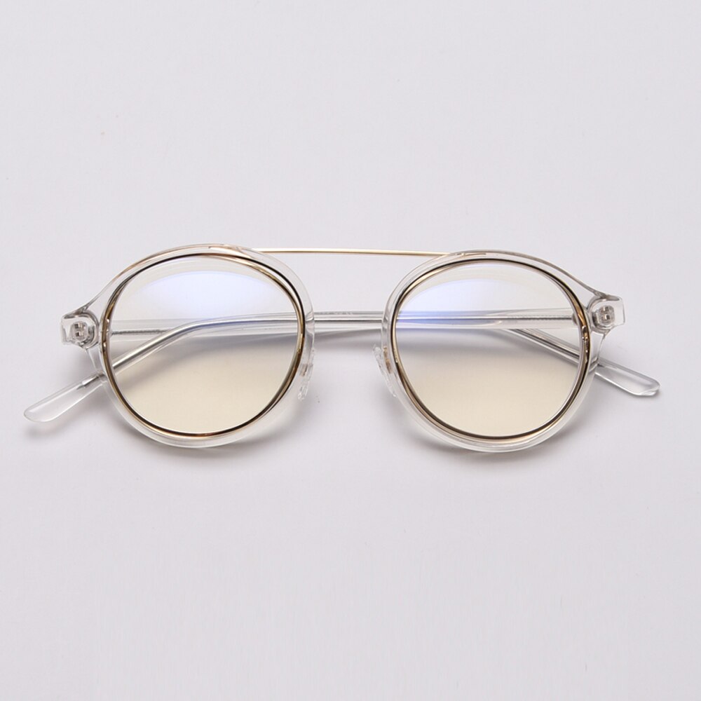 Peekaboo tr90 gafas de filtro de luz azul montura redonda lentes retro claros gafas de acetato transparente montura vintage para mujer
