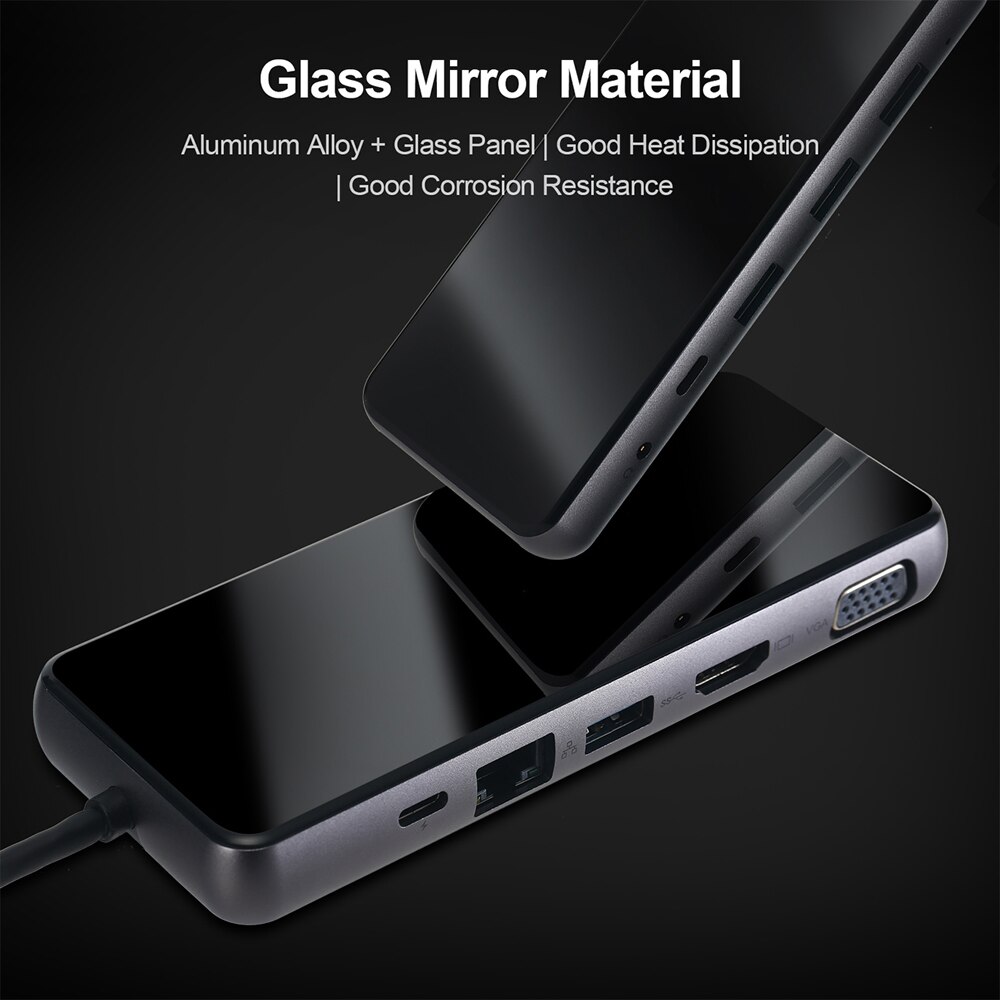 Mst USB C Laptop Docking Station USB 3.0 VGA RJ45 PD USB HDMI-Compatible Hub For Laptop Macbook Pro HP Dell Surface Lenovo Dock