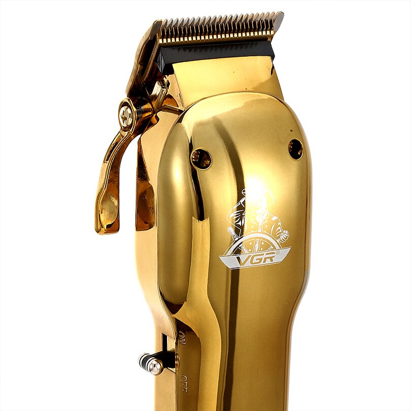 Vgr Professionele Tondeuse Kapper Cutters Elektrische Draadloze Tondeuse Gold Alle Metalen Haar Snijmachines V-678