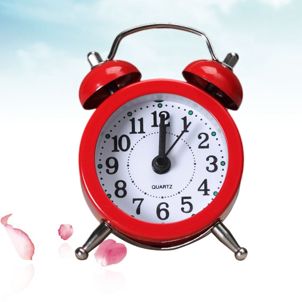 Alarm Clock Metal Metal Material Small Alarm Clock Garden Fresh Desktop Sleeper Alarm Clock Child