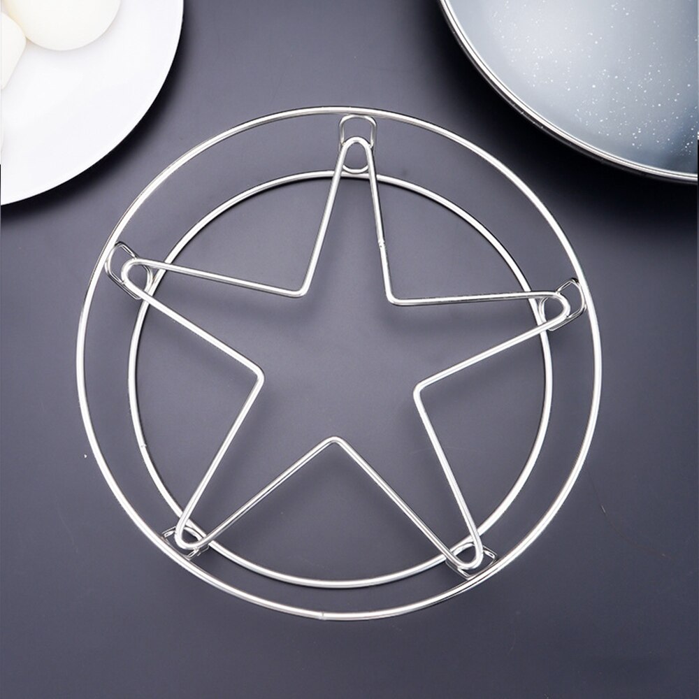 Five-pointed Star Stainless Steel Steaming Racks Kitchen Tools Heat Insulation Anti-Scalding Pot Holder Pot Pad Stand