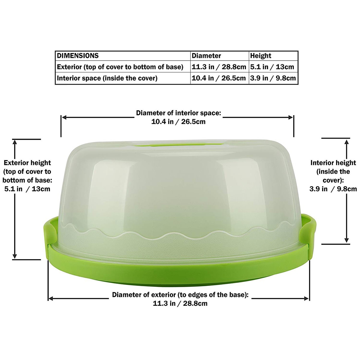 Caja de almacenamiento de pastel de plástico colorido de 10 pulgadas recipiente para pasteles contenedor de silicona caja de transporte portátil para accesorios de cocina para magdalenas