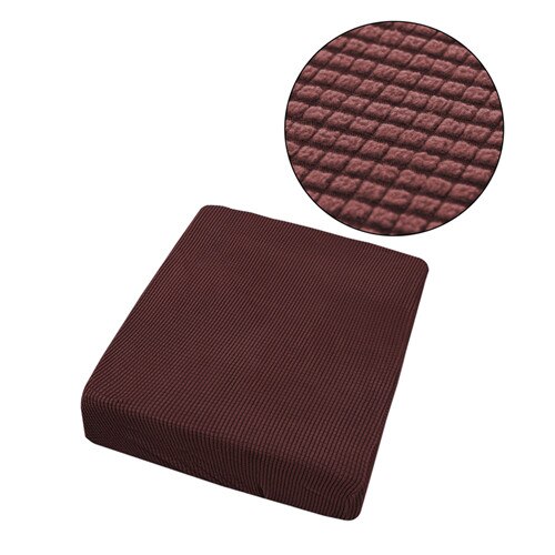 Niet waterdichte elastische bankhoes voor de woonkamer, waterdichte geruite bankhoes, strakke hoes voor thuis, effen kleur, hoes voor de bank: B-donkere koffie
