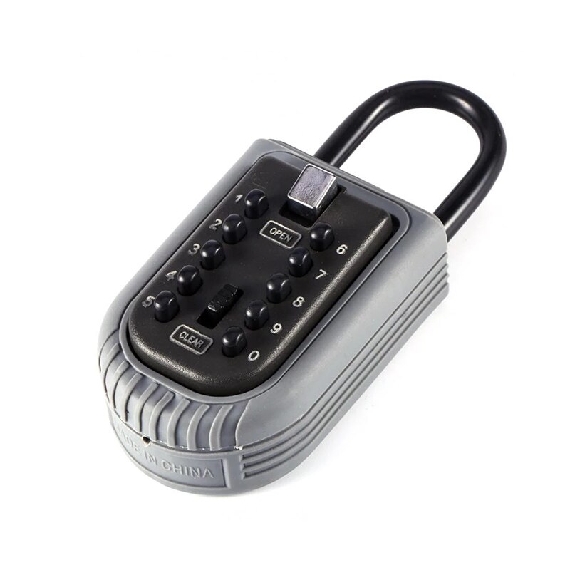 Key Lock Box Padlock Keys Safe Storage Security Combination Lock Box with 4 Digit Combination Password Home Outdoor Security
