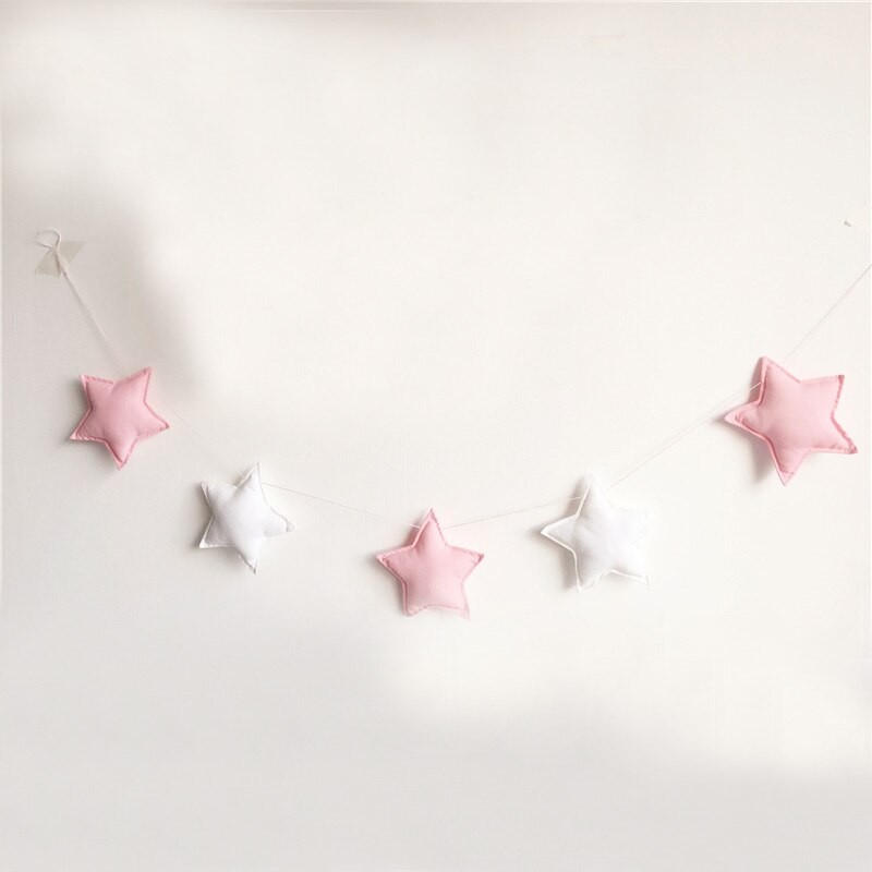 Guirnalda nórdica de estrellas y luna para decoración de pared, cartel de , alfombra de cama, banderines para Baby Shower, adorno colgante para habitación de niños, accesorios para fotos: J