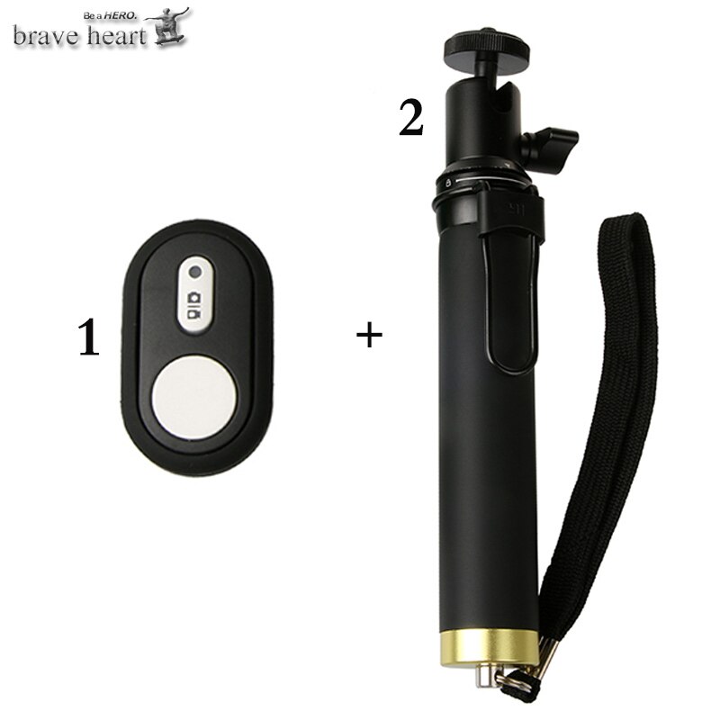 Bastone per Selfie con treppiede monopiede portatile con telecomando Bluetooth per Xiaomi YI xiao yi 4k 2 accessori per fotocamere: monopod and remote