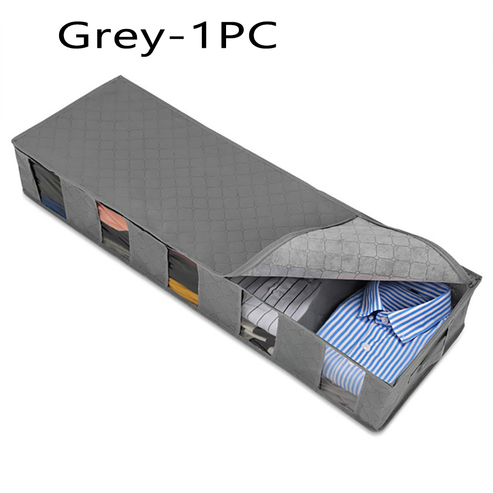 Non Woven Cotton Quilt Storage Bag Large Capacity Clothing Cotton Quilt Mobile Luggage Moisture Proof And Dustproof Portable Bag: Blue