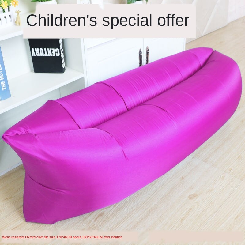 Opblaasbare Sofa Draagbare Slaapzak Lucht Slaapbank Super Licht Kussen Lifer Sofa: Black