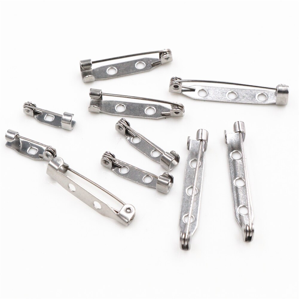20 sztuk/partia 14 17 19 25 32mm 316 ze stali nierdzewnej broszka klip Pins bezpieczeństwa broszka ustawienia puste dla DIY tworzenia biżuterii dostaw