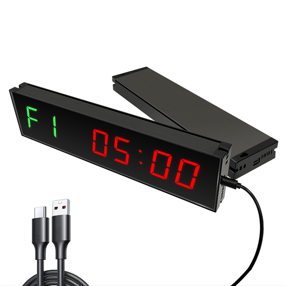 LED Interval Timer Type-C Plug-in Digitale Countdown Wandmontage Draadloze afstandsbediening Aluminiumlegering voor wedstrijdtraining