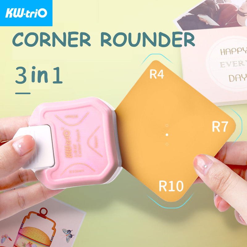 R4 R7 R10 3 In 1 Ecke Allrounder Papier Schläge Grenze Punch Runde Ecke Papier Cutter Karte Scrapbooking für DIY handgemachte Handwerk: Elfenbein
