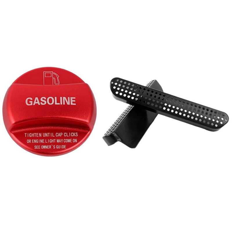 1Pcs Aluminum Alloy Fuel Tank Cap Cover Trim &amp; 2Pcs Car Seat Ac Heat Floor Air Conditioner Duct Vent Outlet Grille Cover