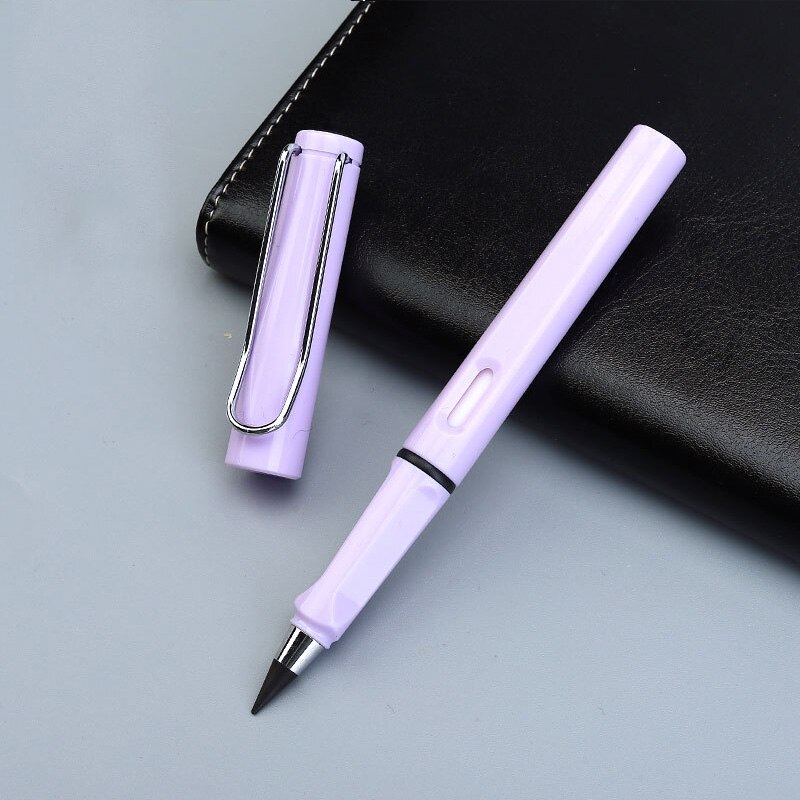 Lápiz eterno de escritura ilimitada, nueva tecnología, lápices mágicos sin tinta para escribir bocetos de arte, herramienta de pintura, novedosos para niños: Ligth purple