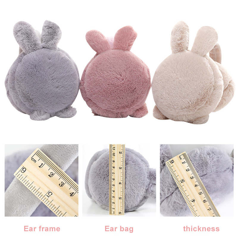 Winter Plush Ear Muffs Foldable Cartoon Women Warm Earmuffs Ear Warmer KNG88