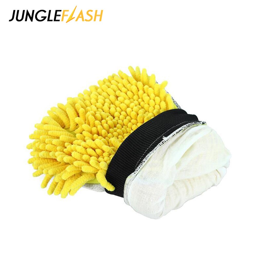 Jungleflash bilvask microfiber koral handske bløde bilvask handsker rengøringsværktøj detaljering børste bilvask udstyr anti-ridse