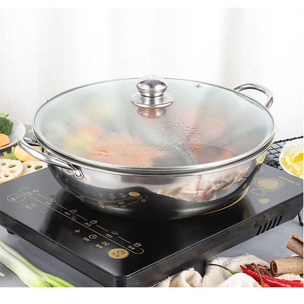 S-Type Pot Cooker Gas Stove Compatible KitchenSoup Cooking Pot Stainless Steel Cooking Pot Mandarin Duck Pot