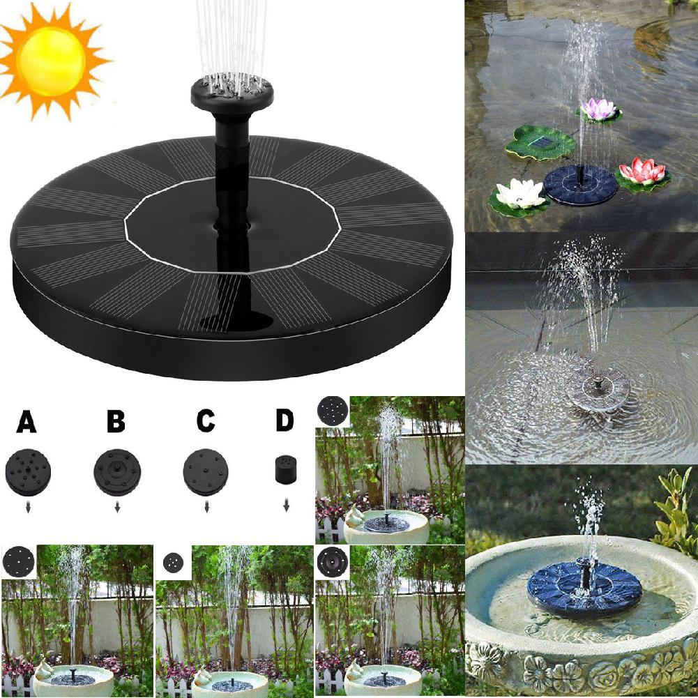 Minifuente Solar portátil, redonda, flotante, para jardín, patio, estanque, decoración al aire libre