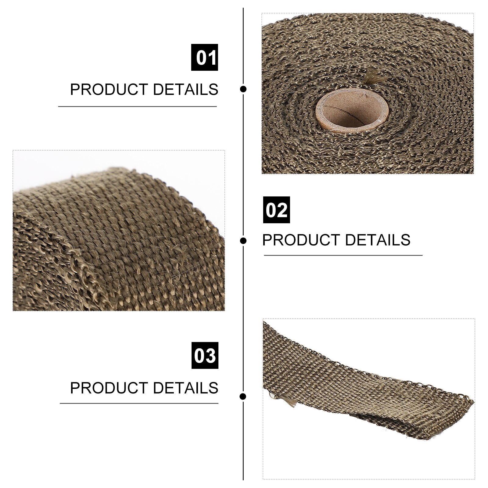 Fiberglass Exhaust Heat Shield Wrap Motorbike Exhaust Pipe Heat Insulating Cloth