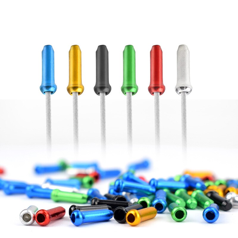 25/50/100Pcs Alloy Inner Wire Cable End Caps For Bicycle Brake & Gear Cables - Silver Ferrules Crimps
