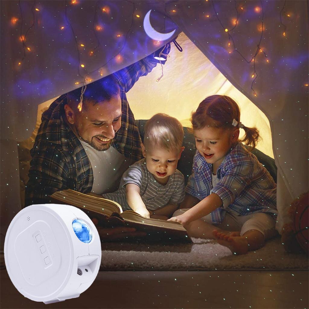 LED Projector Ocean Wave Star Light Night Light Sky Battery Operated Nightlight Lamp For Children Kids Baby Bedroom Nursery