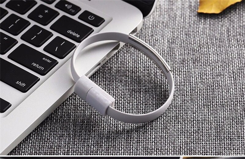 Cable cargador de pulsera Universal tipo C, pulsera usable USB2.0, cargador de Cable de sincronización de datos para iPhone 6, 6 Plus, XR: for iPhone / Gray