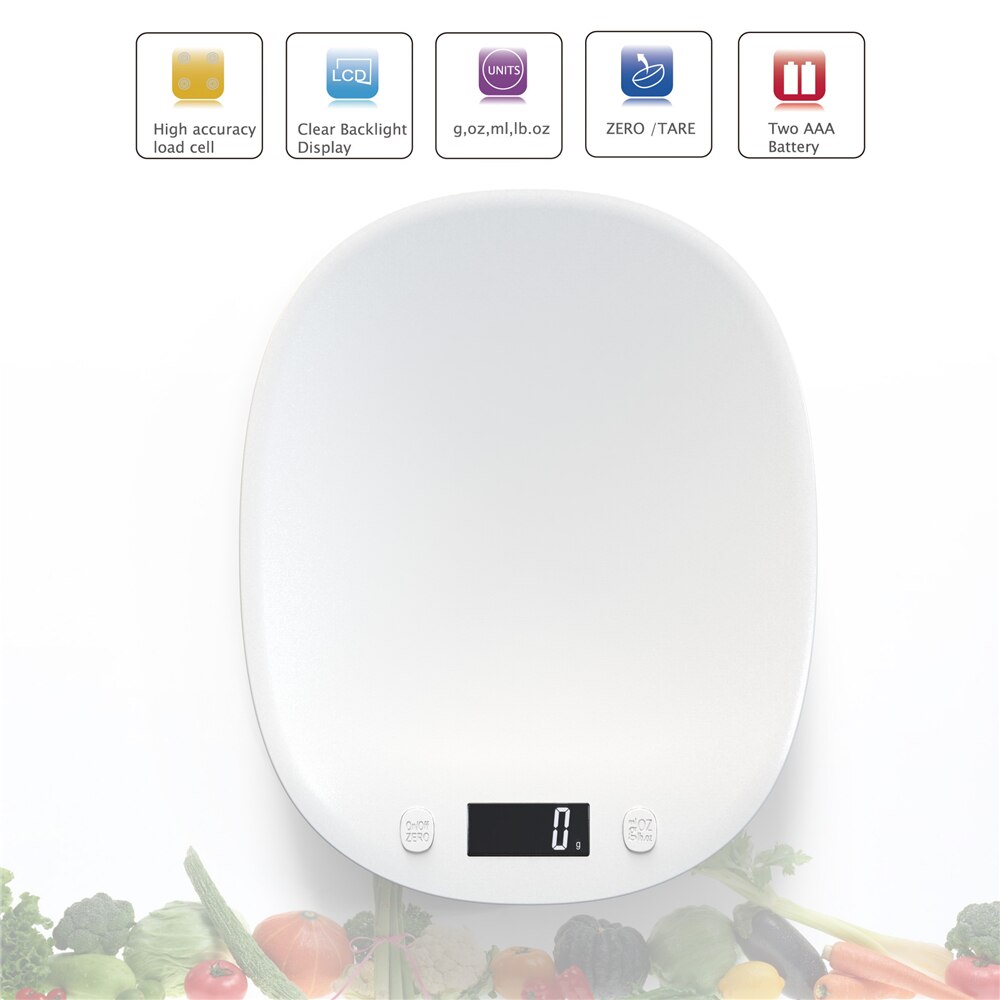 Digital Kitchen Food Scale 10kg/1g High Precision Weighing Flour Balance Electronic Cooking Baking Scales for Kitchen Accessory