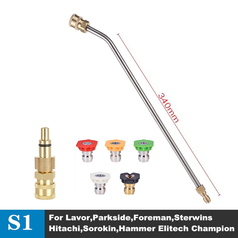 High Pressure Washer Gutter Cleaner Attachment For Lance/Wand 1/4" Quick Connect,for Lavor for Nilfisk for Bosch car accessories: purple