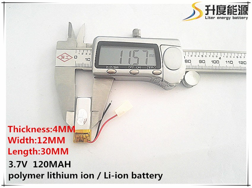 3.7V 120mAh 401230 Lithium Polymer Li-Po li ion Rechargeable Battery cells For Mp3 MP4 MP5 GPS PSP mobile bluetooth