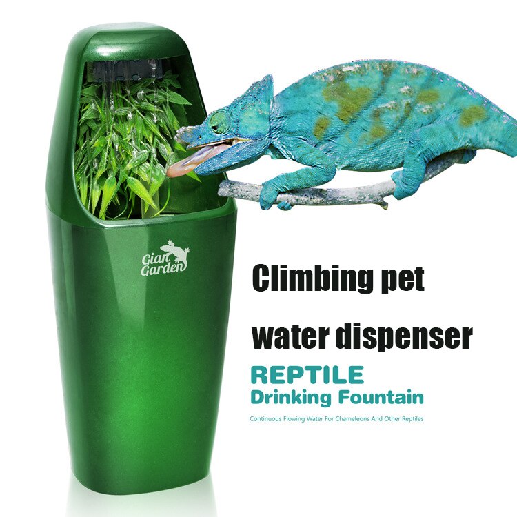 110V/220V Reptil Trinkwasser Filter Brunnen Grün Fütterung Chamäleon Eidechse ABS Spender Luftbefeuchter Reptilien Liefert