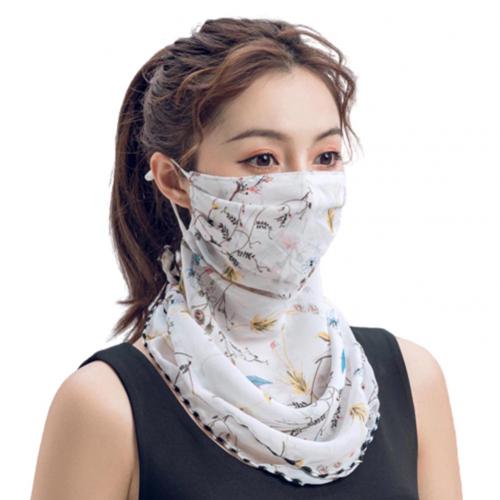 Rose Flower Women Summer Chiffon Anti-UV Thin Veils Scarf Neck Face Cover Shawl: Fairy Flower