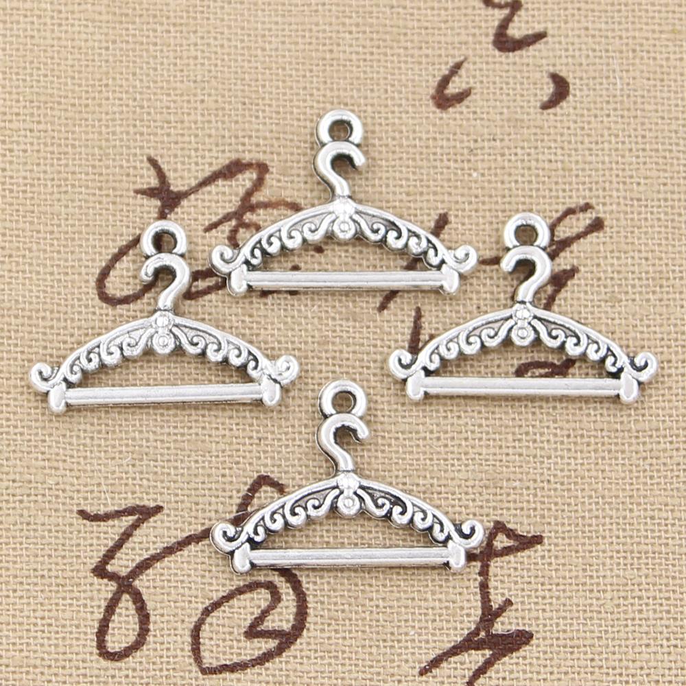 12pcs Charms Hanger Clothes Stand 24x17mm Antique Making Pendant fit,Vintage Tibetan Bronze Silver color,DIY Handmade Jewelry