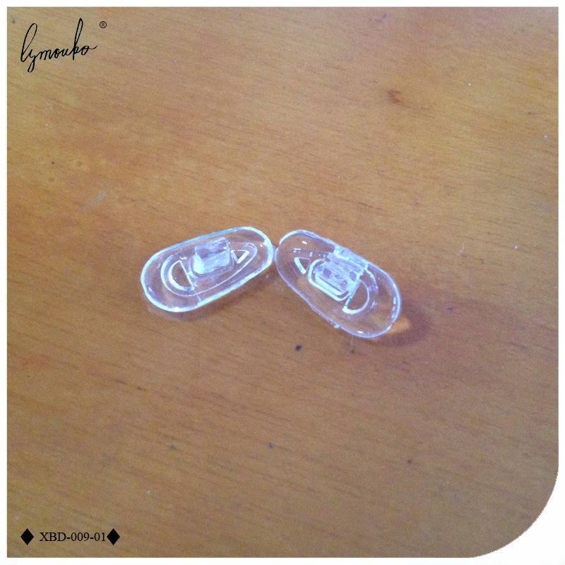 10 par/lote Airbag de silicona transparente sin agujeros almohadillas nasales en gafas cómodas antideslizantes para insertar almohadilla nasal integrada