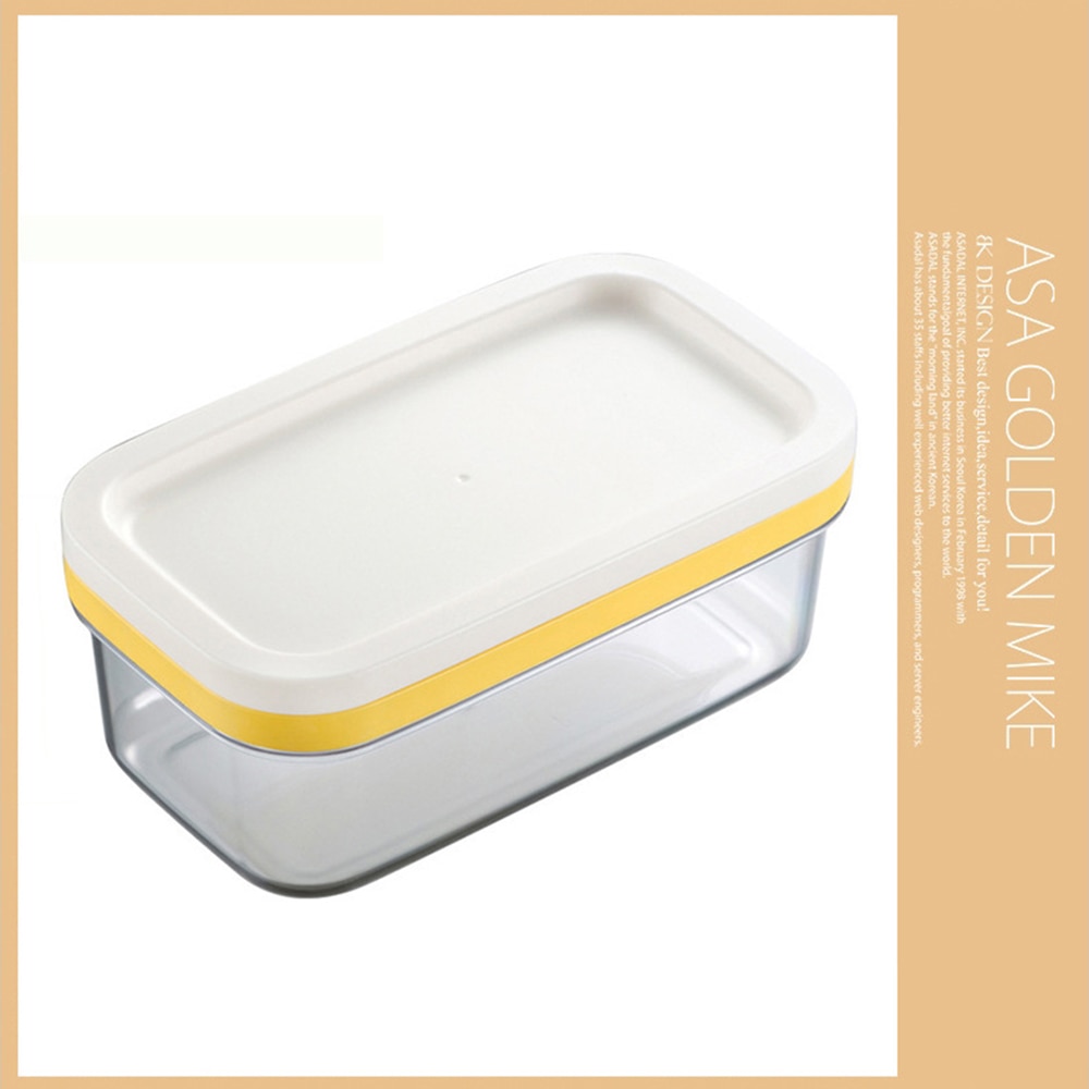 Hjemmetype multifunktionel plastiksmørret med skiver til nem opskæring bpa fri smøræske 2 in 1 klar smørbeholder