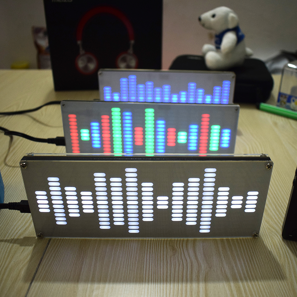 LED DIY berühren Digitale Musik Spektrum Anzeige Bausatz Modul Große Größe 225 Segment LED Equalizer Musik Spektrum Klang Wellen Bausatz