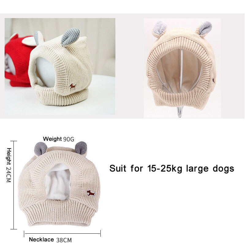 Hand-knitted Pet Hat for Dog Hairband Dog Cap Cute Dog Accessories for large Dogs