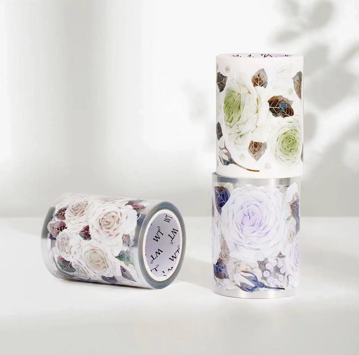 Vintage Roze Groene Paarse Roos Washi Pet Tape Voor Planner Card Maken Diy Scrapbooking Plan Decoratieve Sticker: Donker Kaki