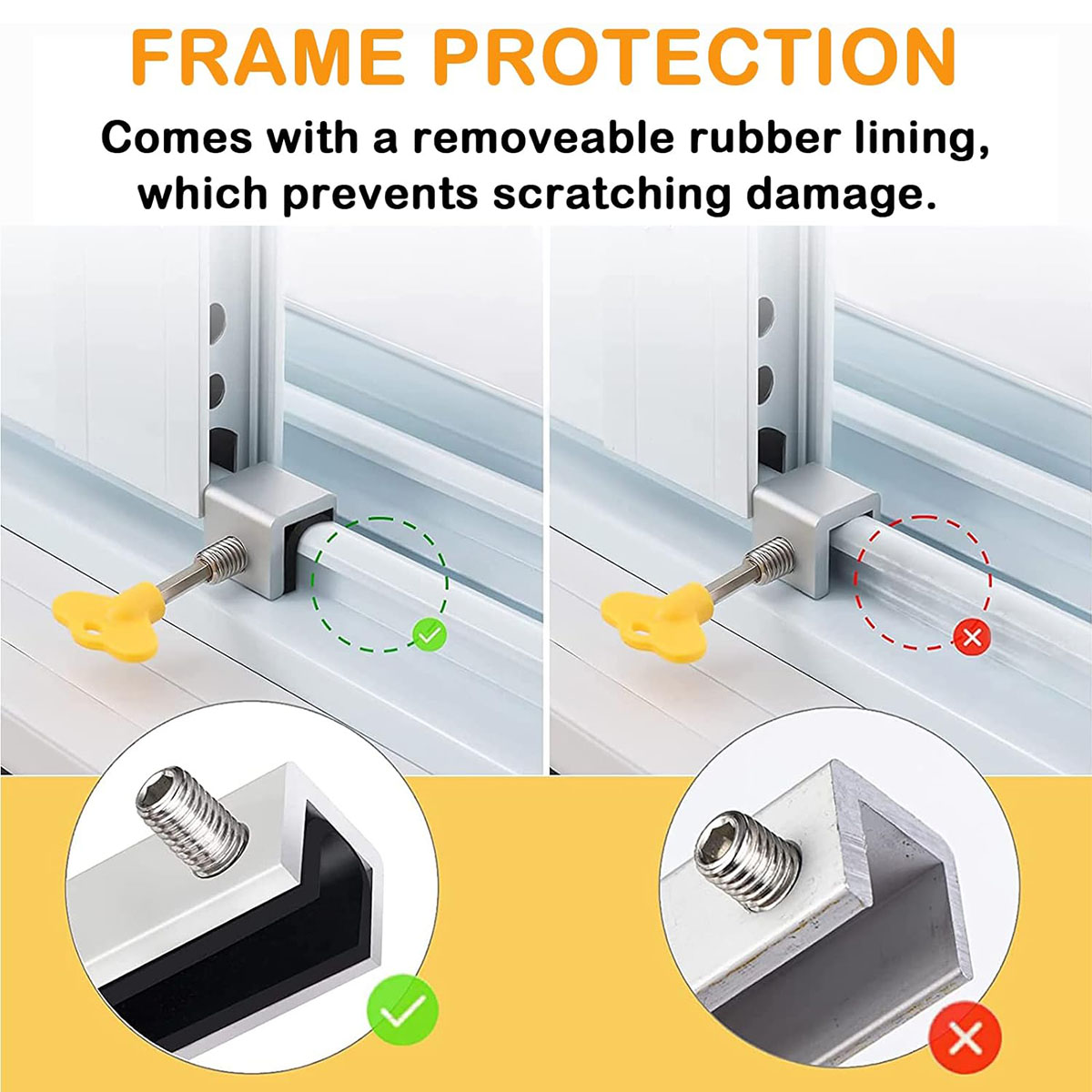 4 teile/satz Schiebefenster Schlösser Tür Sicherheitsschlösser Fenster Stopper Fenster Sicherheitsstangen mit Schlüssel Einstellbare Fenster Sicherheitsschlösser