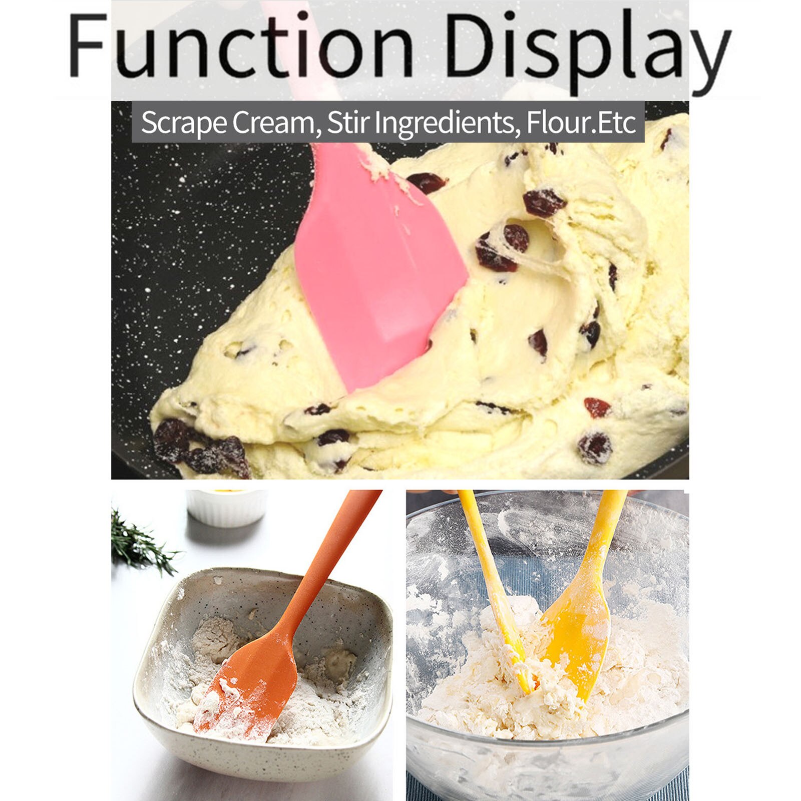 Multicolor Food Grade Non Stick Boter Koken Siliconen Spatel Set Cookie Pastry Schraper Taart Bakken Spatel Siliconen Spatel #6